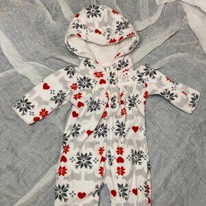 3/$15 Girls Winter Fleece Romper
